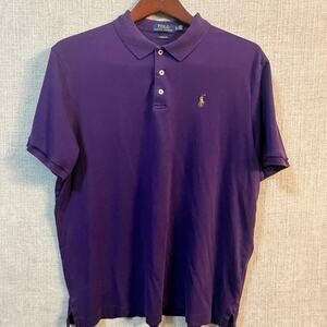 Polo Ralph Lauren Mens XL Classic Fit Cotton Polo Purple